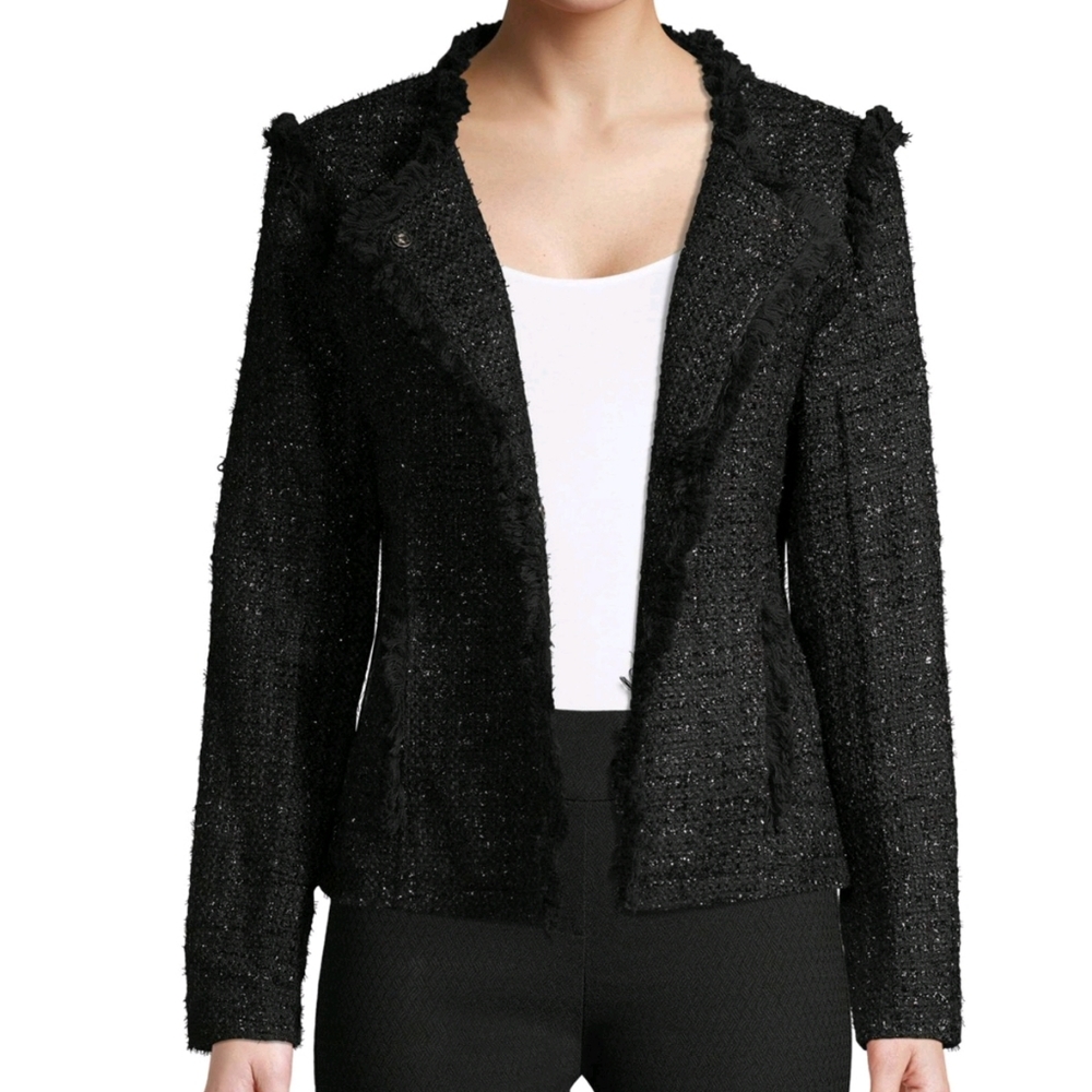 NWT, Attitude Unknown tweed blazer in black